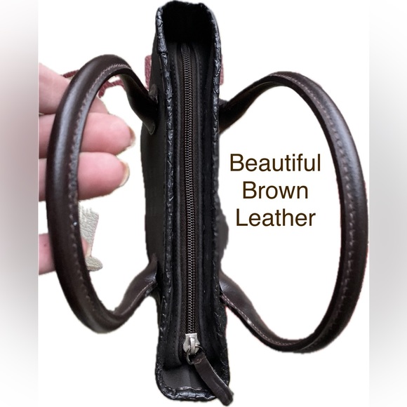 BURBERRY Vintage Mini🤎Brown House Check👜Coated Canvas/Leather🇬🇧RARE/HTF🔥EUC - Picture 3 of 13